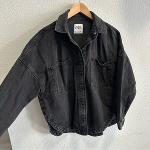 Zara Denim Jacket Black - Small